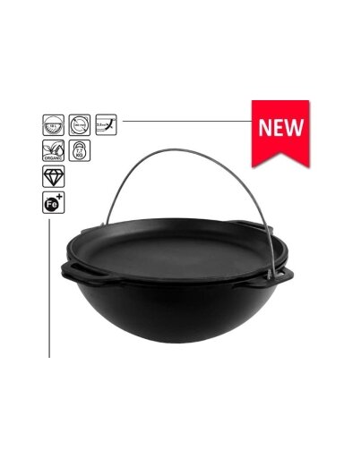 10 l Ketaus kazanas Asian Lid-Pan