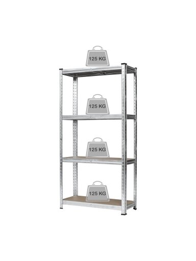 Sandėliavimo lentyna 4IQ, 90 cm x 40 cm x 180 cm, 125 kg