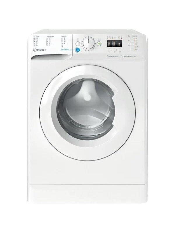Skalbimo mašina Indesit BWSA 61294 W EU N, 6 kg, balta