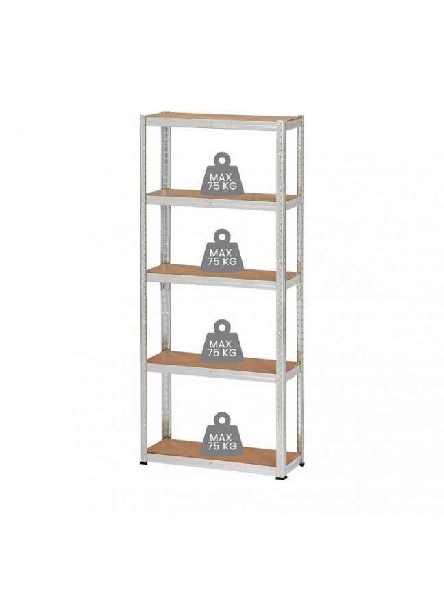 Sandėliavimo lentyna 4IQ, 30 cm x 75 cm x 172 cm, 75 kg