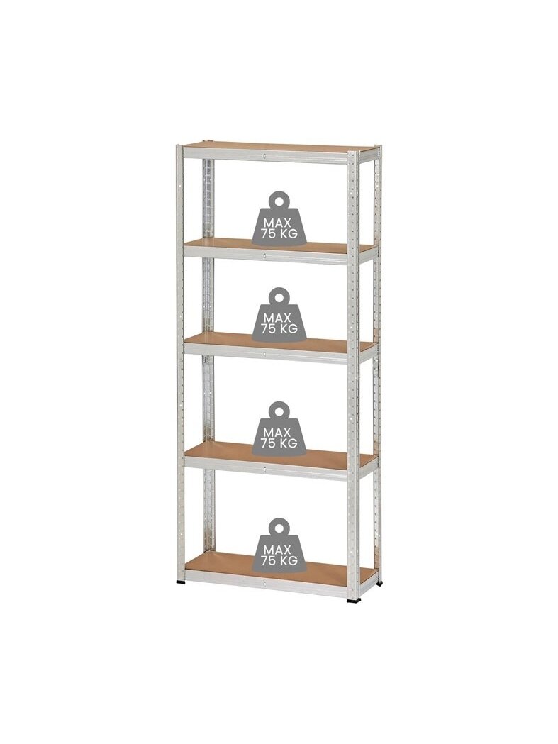 Sandėliavimo lentyna 4IQ, 30 cm x 75 cm x 172 cm, 75 kg