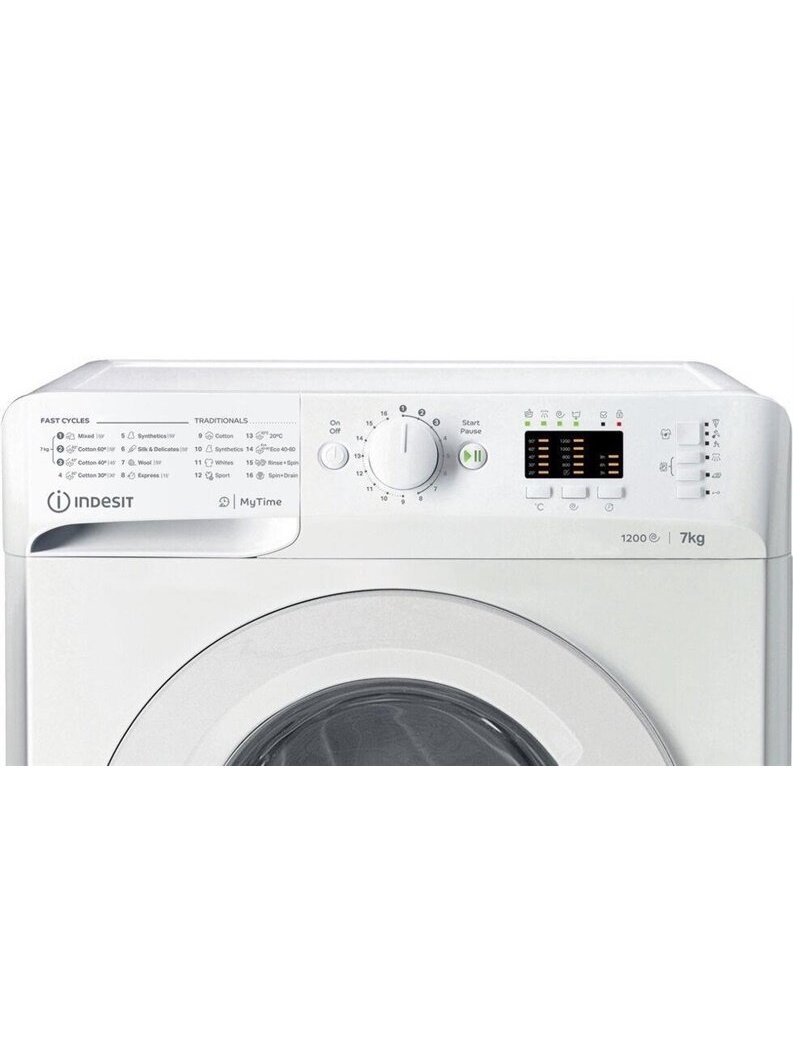 Skalbimo mašina Indesit MTWA 71252 W EE, 7 kg, balta 2 Skalbimo mašina Indesit MTWA 71252 W EE, 7 kg, balta 2