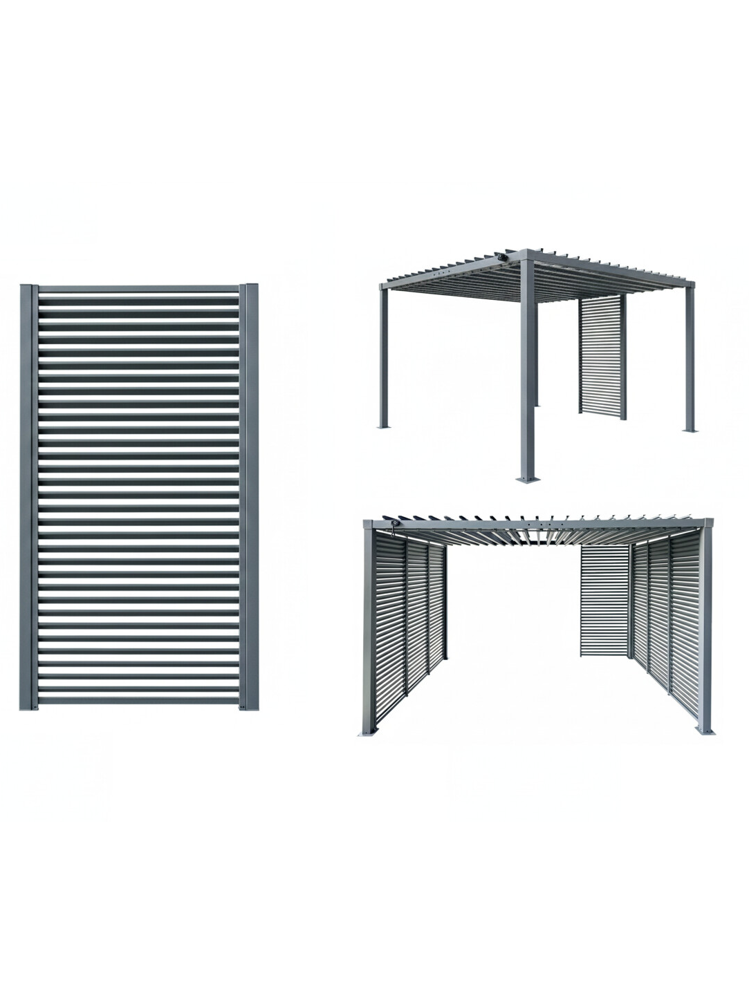 Metalinė žaliuzė pergolai 85x210 cm (Vienas segmentas)