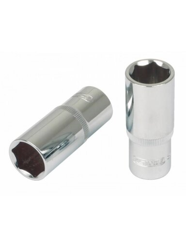 1/2" CHROME+ šešiakampė galinė galvutė, ilga. 17mm, KS Tools