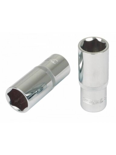 1/2" CHROME+ šešiakampė galinė galvutė, ilga. 17mm, KS Tools