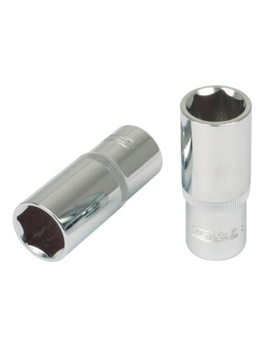 1/2" CHROME+ šešiakampė galinė galvutė, ilga. 22mm, KS Tools