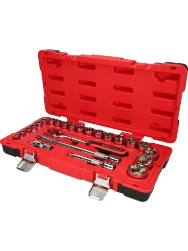 1/2" CHROMEplus galinių raktų komplektas 24pcs, KS Tools