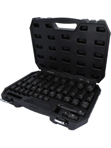 1/2" šešiakampė smūginė galvutė, trumpa, KS Tools