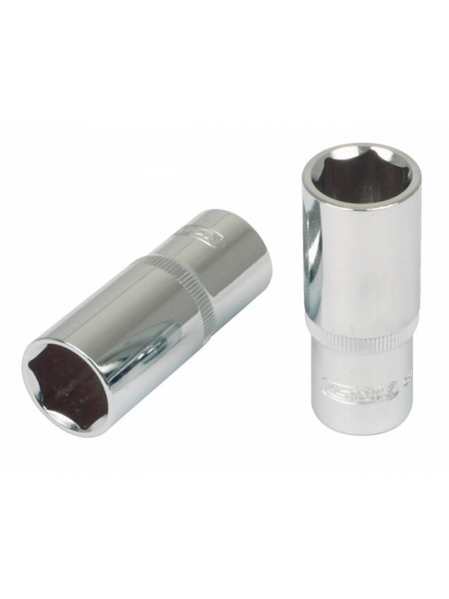 1/2" CHROME+ šešiakampė galinė galvutė, ilga. 17mm, KS Tools 1