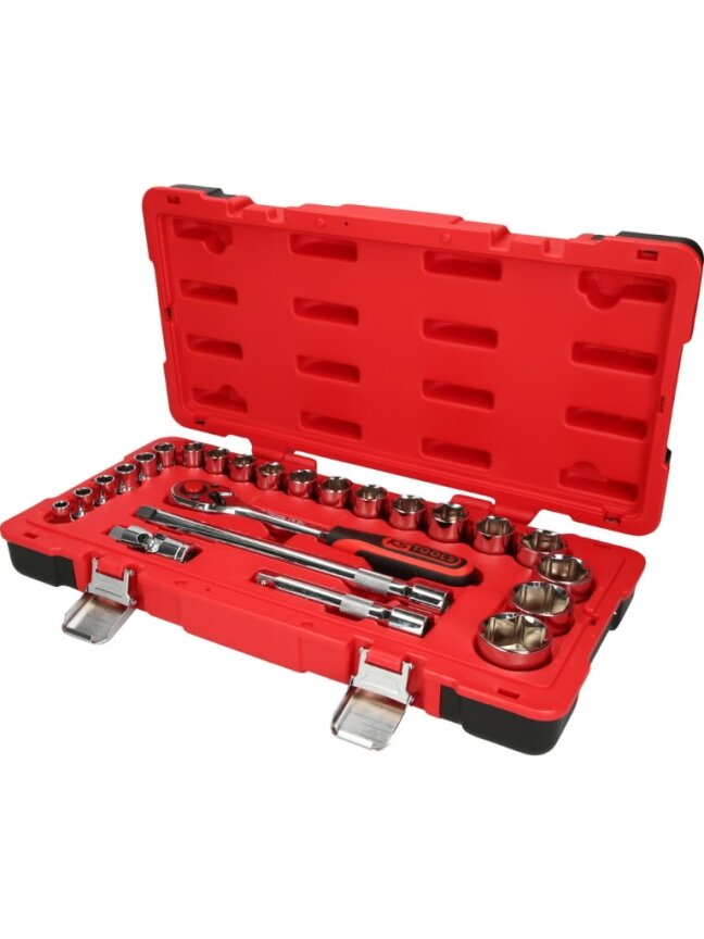 1/2" CHROMEplus galinių raktų komplektas 24pcs, KS Tools 1 1/2" CHROMEplus galinių raktų komplektas 24pcs, KS Tools 1