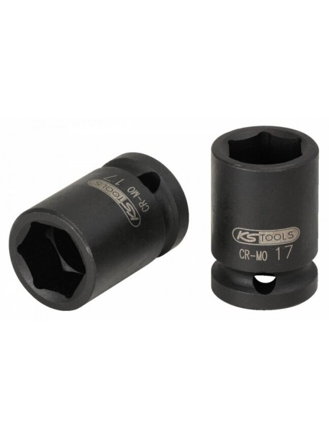1/2" šešiakampė smūginė galvutė, trumpa 26mm, KS Tools