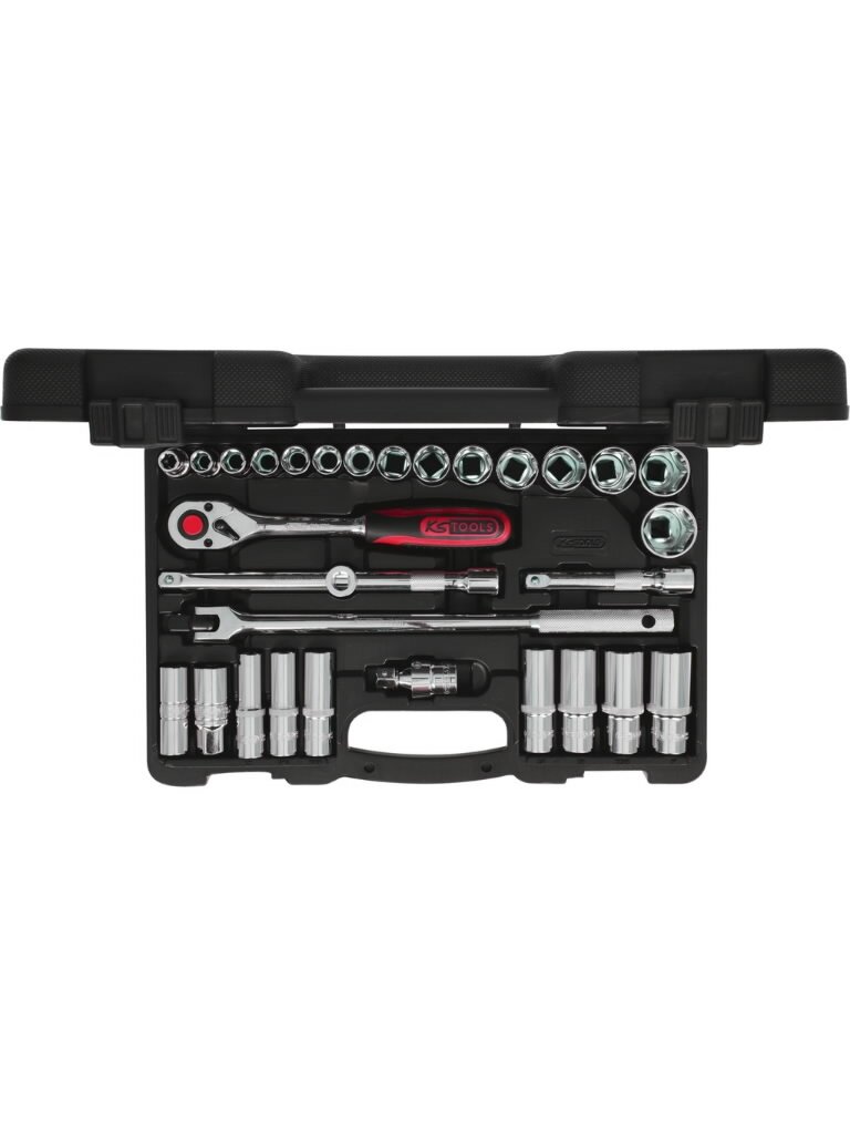 1/2" CHROME+ galinių raktų komplektas, coliniai dydžiai 30pcs, KS Tools 1 1/2" CHROME+ galinių raktų komplektas, coliniai dydžiai 30pcs, KS Tools 1