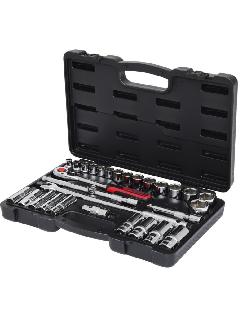 1/2" CHROME+ galinių raktų komplektas, coliniai dydžiai 30pcs, KS Tools 2