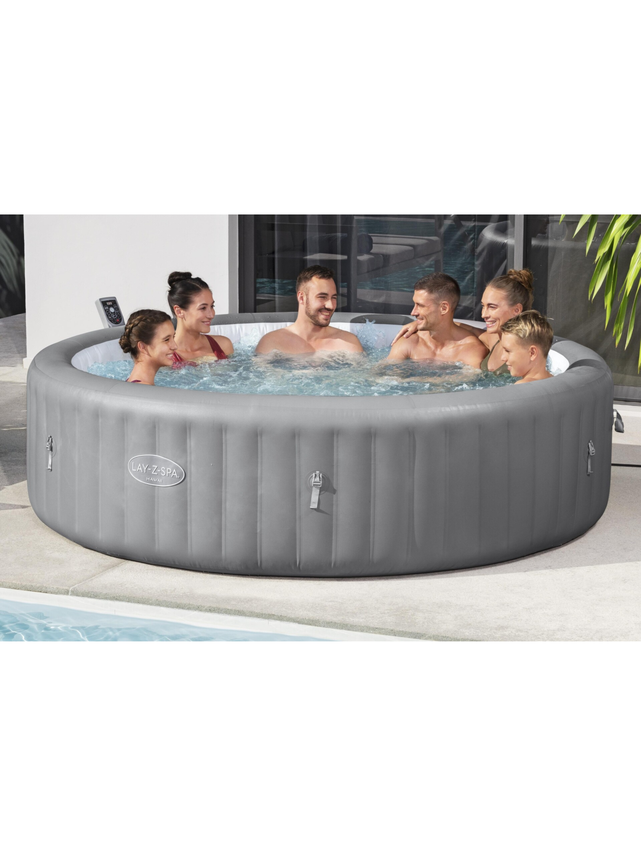 Bestway LAY-Z-SPA Hawaii AirJet 6001J sūkurinis - baseinas 6-8 asmenims Bestway LAY-Z-SPA Hawaii AirJet 6001J sūkurinis - baseinas 6-8 asmenims