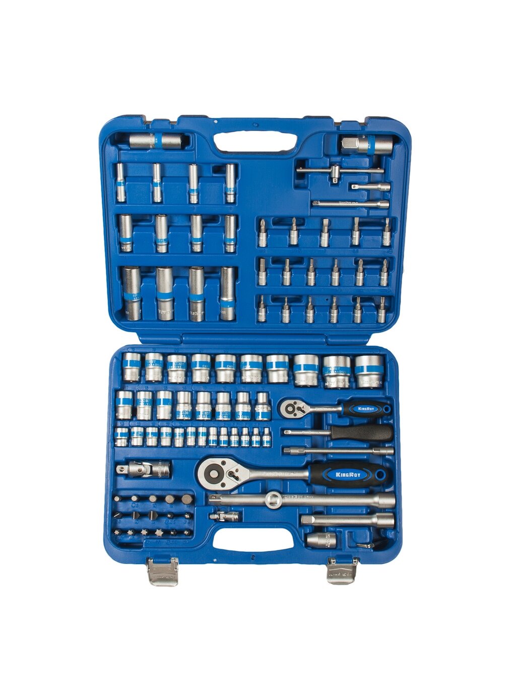 ⬡ 1/4" + 1/2" galvučių rinkinys 94 vnt. 12-briaunės (KR094MDA12, KINGROY)