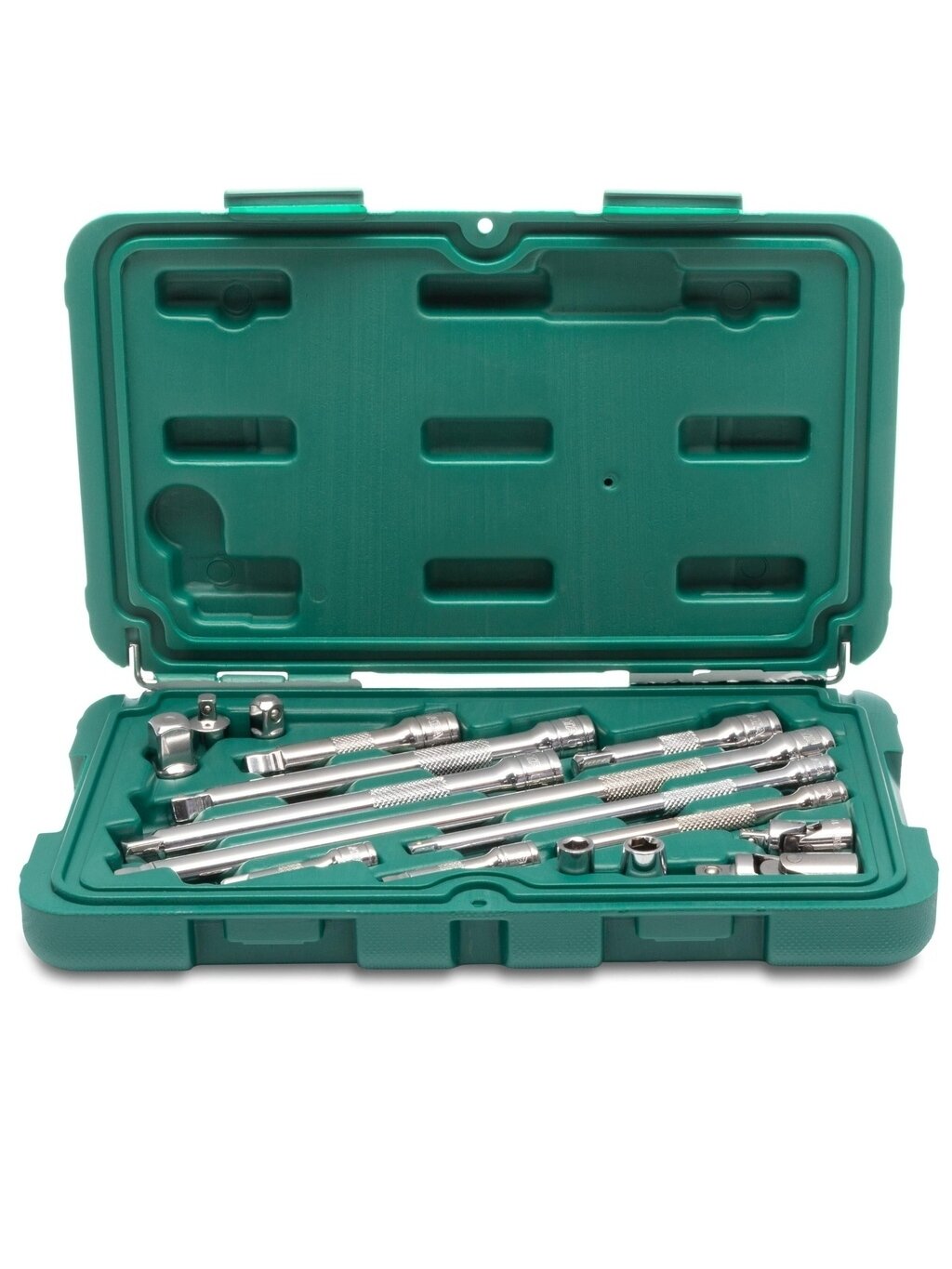⬡ 1/4" + 3/8" adapterių ir priedų rinkinys 16 vnt. (ST09545G, SATA) ⬡ 1/4" + 3/8" adapterių ir priedų rinkinys 16 vnt. (ST09545G, SATA)