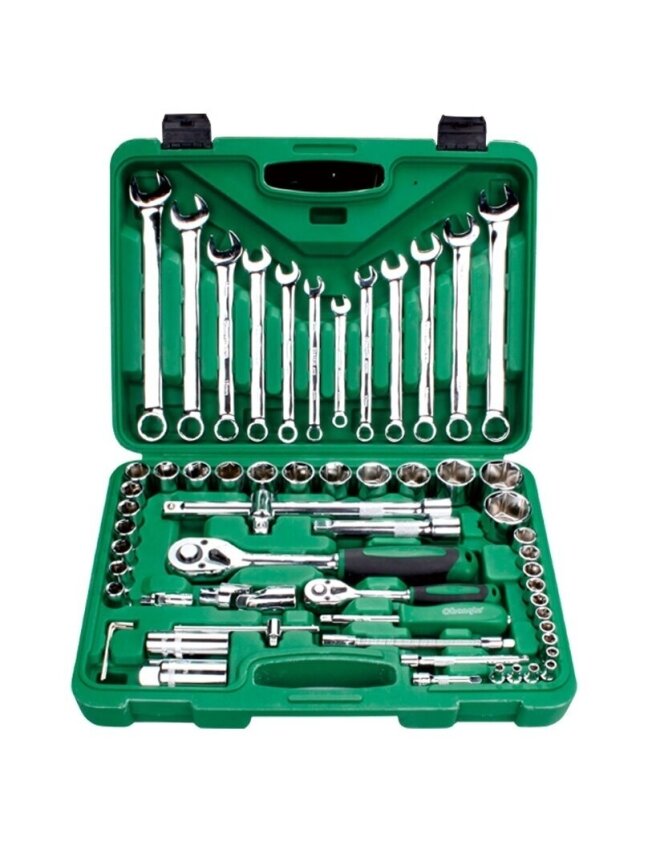 ⬡ 1/4" + 1/2" galvučių ir raktų rinkinys 61 vnt. (CL103961, CHANGLU TOOLS) ⬡ 1/4" + 1/2" galvučių ir raktų rinkinys 61 vnt. (CL103961, CHANGLU TOOLS)