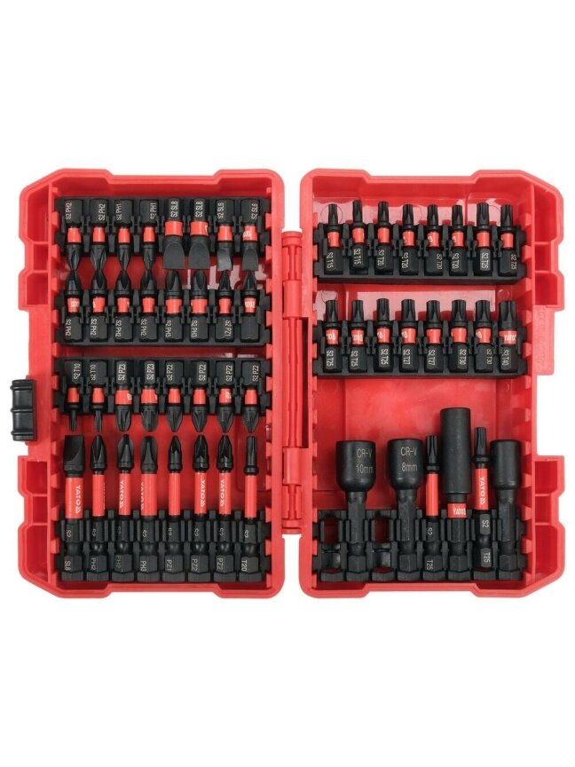 ⬡ 1/4" smūginių atsuktuvo antgalių rinkinys 54 vnt. (FLAT, PZ, PH, TORX) (YT04617, YATO) ⬡ 1/4" smūginių atsuktuvo antgalių rinkinys 54 vnt. (FLAT, PZ, PH, TORX) (YT04617, YATO)