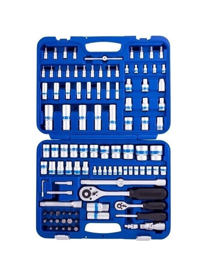 ⬡ 1/4" + 1/2" galvučių rinkinys 108 vnt. (KR108MDA, KINGROY)