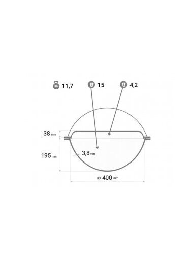 15 l Ketaus kazanas Asian Lid-Pan
