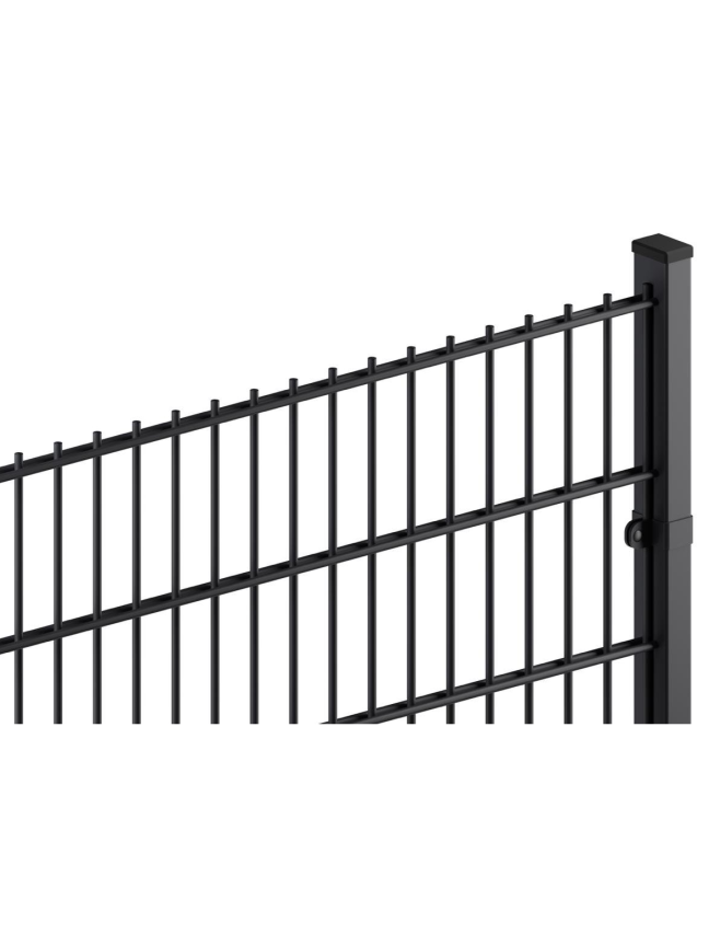 2D segmentas tvorai, 2,5x1,43 m, 200x50 mm, ø6/5/6 mm, ZN+RAL7016 2D segmentas tvorai, 2,5x1,43 m, 200x50 mm, ø6/5/6 mm, ZN+RAL7016