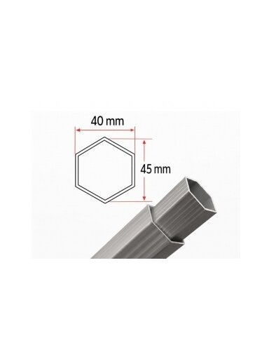 2x3 m AL-HEX45 su sienomis
