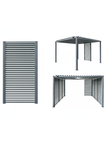 Metalinė žaliuzė pergolai 85x210 cm (Vienas segmentas)
