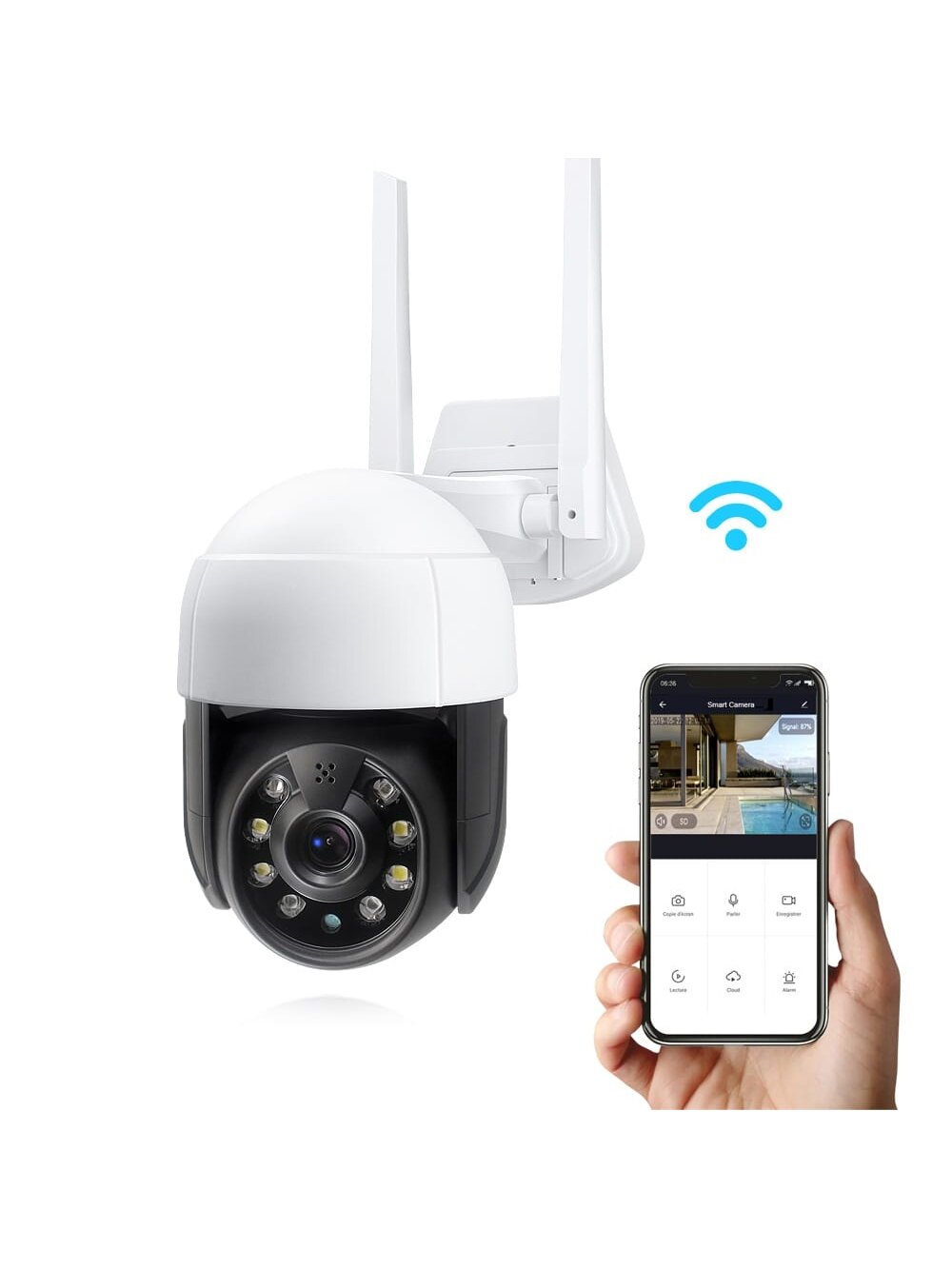 3MP PTZ WiFi vaizdo stebėjimo kamera. 3MP PTZ WiFi vaizdo stebėjimo kamera.