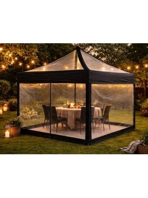 3x3 m AL-HEX50 ClearPVC 2