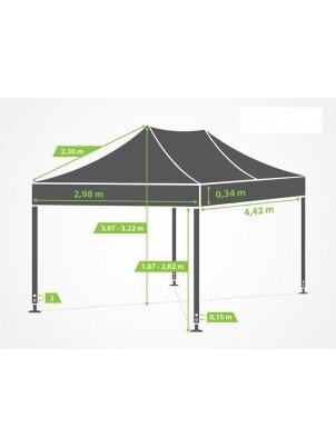 3x3 m Plieno Rėmas HEXDL330 2 3x3 m Plieno Rėmas HEXDL330 2