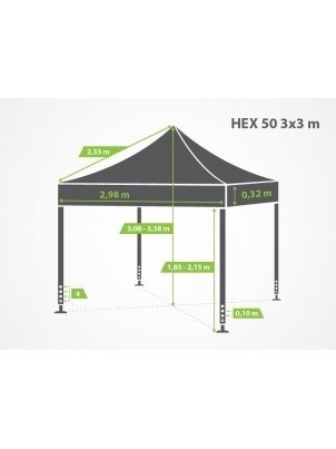3x3 m Su Sienomis HEX50 1 3x3 m Su Sienomis HEX50 1