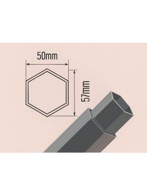 3x3 m Su Sienomis HEX50 2
