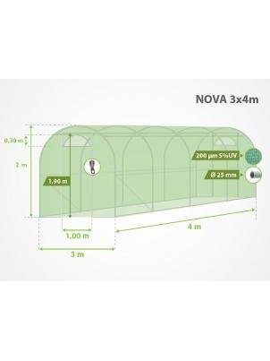 3x4 m plėvelinis šiltnamis NOVA 1 3x4 m plėvelinis šiltnamis NOVA 1