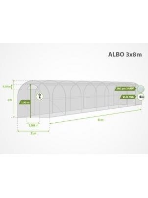 3x8 m plėvelinis šiltnamis ALBO 1 3x8 m plėvelinis šiltnamis ALBO 1