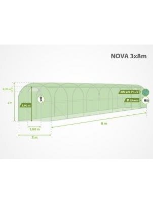 3x8 m plėvelinis šiltnamis NOVA 1 3x8 m plėvelinis šiltnamis NOVA 1