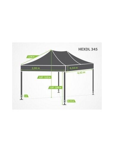3x4,5 m Su Sienomis STEEL345