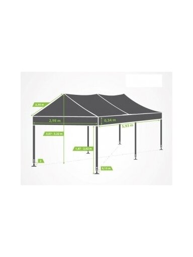3x6 m Su Sienomis HEX40