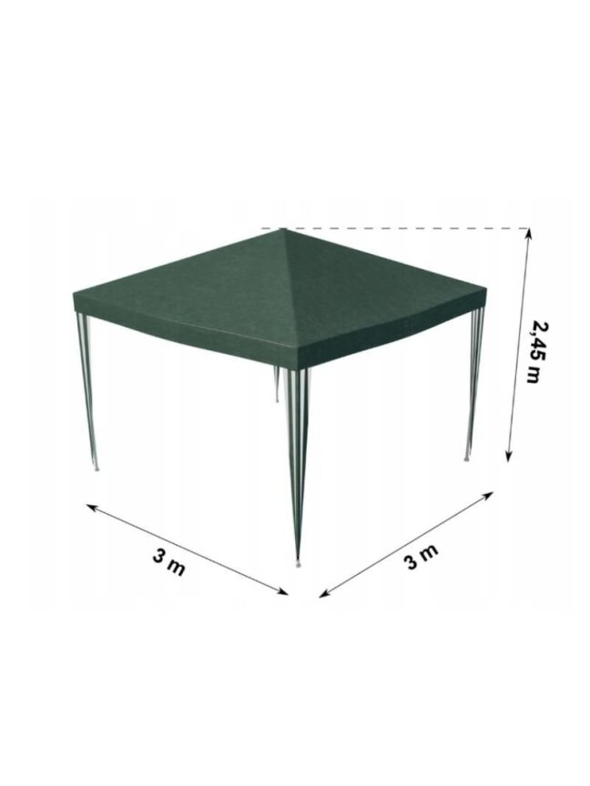 3x3 m be Sienomis Emilia, žalia