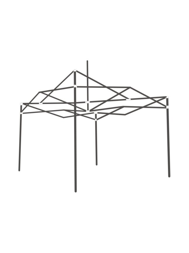3x6 m AL-HEX50 rėmas 3x6 m AL-HEX50 rėmas