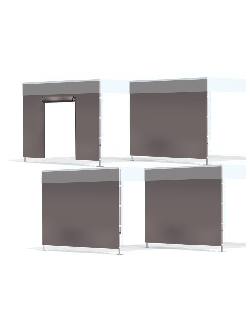 3x3 m 4 sienos ORANGE