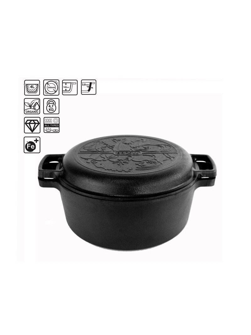 4 l Ketaus puodas Lid-Pan 4 l Ketaus puodas Lid-Pan
