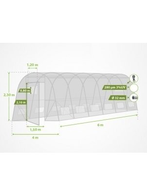 4x6 m plėvelinis šiltnamis ATLAS 2 4x6 m plėvelinis šiltnamis ATLAS 2