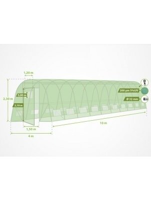 4x8 m plėvelinis šiltnamis PORTA 1 4x8 m plėvelinis šiltnamis PORTA 1