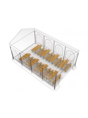Renginių palapinė-pavėsinė PE 5 x 8 m 2 Renginių palapinė-pavėsinė PE 5 x 8 m 2