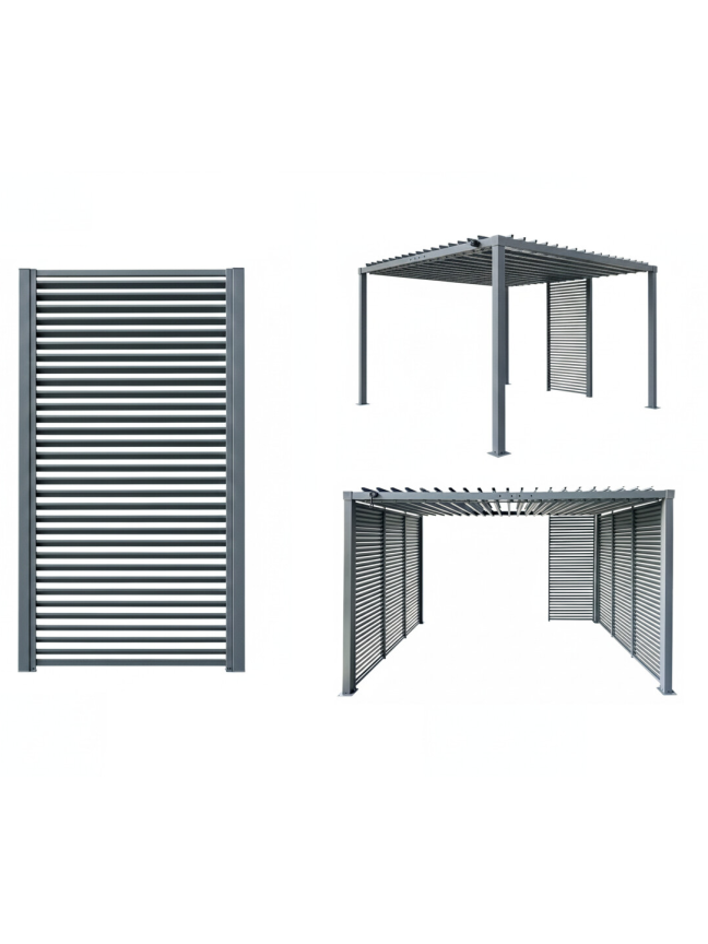 Metalinė žaliuzė pergolai 85x210 cm (Vienas segmentas) Metalinė žaliuzė pergolai 85x210 cm (Vienas segmentas)
