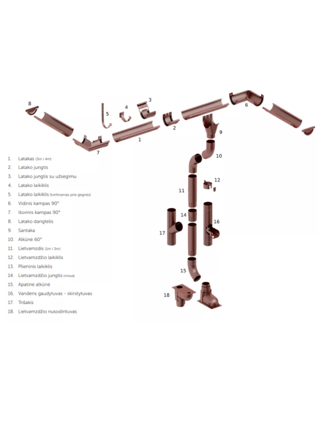 90 mm lietvamzdžio laikiklis, universalus, STRUGA 1 90 mm lietvamzdžio laikiklis, universalus, STRUGA 1