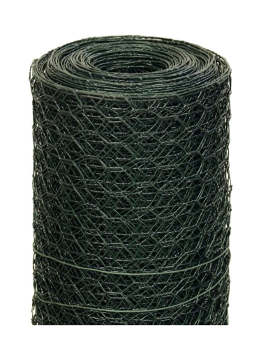 Šešiakampėmis akimis žalias pintas tinklas 0,8 x 25 x 25 x 1000 mm (25m)