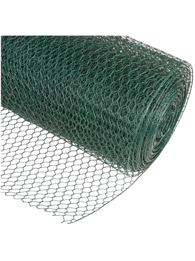 Šešiakampėmis akimis žalias pintas tinklas 0,8 x 25 x 25 x 1000 mm (25m)