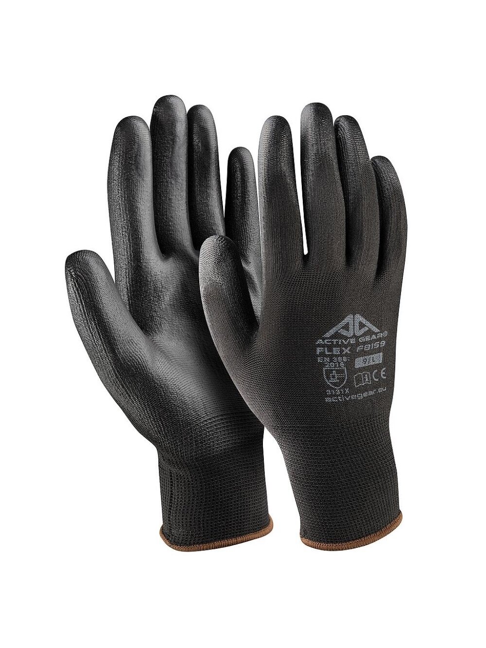 Active Gear Juodos poliuretano pirštinės L 12vnt. Active Gear Juodos poliuretano pirštinės L 12vnt.