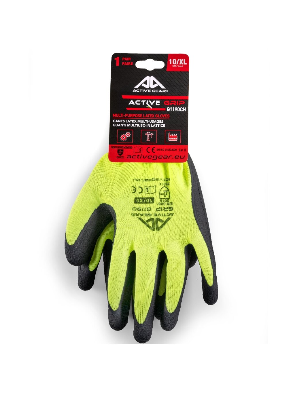 Active Gear Pirštinės aplietos lateksu Active GRIP 8/M 2 Active Gear Pirštinės aplietos lateksu Active GRIP 8/M 2